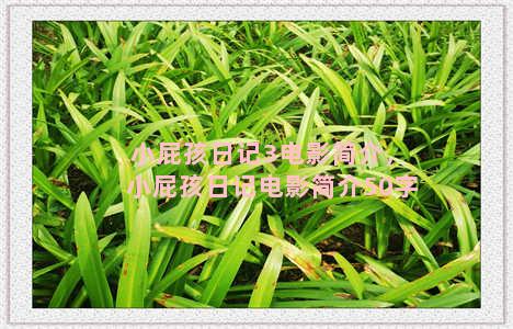 小屁孩日记3电影简介，小屁孩日记电影简介50字